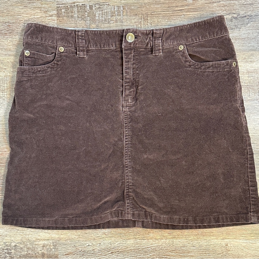 Vineyard Vines Women’s Brown Corduroy Mini Skirt Size 6